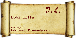 Dobi Lilla névjegykártya